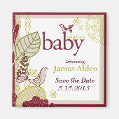 鳥と花 マグネット (正面)