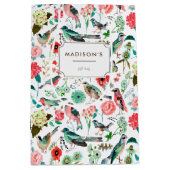 鳥と花 |抱き枕 ミディアムペーパーバッグ (正面)