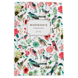 鳥と花 |抱き枕 ミディアムペーパーバッグ