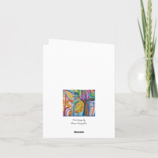 鳥と花 案内状 (裏面)