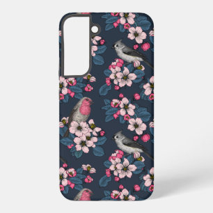 鳥と花 SAMSUNG GALAXY S22+ケース