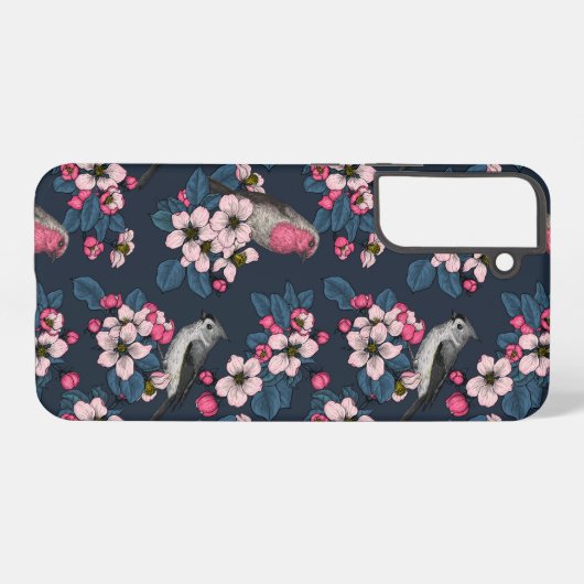 鳥と花 SAMSUNG GALAXYケース (裏面横)