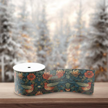 鳥と葉の花柄ヴィンテージウィリアムモリスパターン