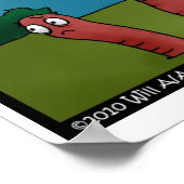 鳥と虫の不気味なビーカーおもしろいポスター ポスター (角)