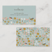 鳥と蜂のフローラブライダルシャワー挿入 エンクロージャーカード (正面/裏面)