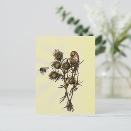 鳥と蜂 ポストカード (スタンド正面)