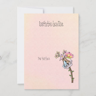 鳥と蝶が鳥小屋で会う 招待状