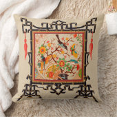 鳥と蝶と竹縁どの クッション (ブランケット)