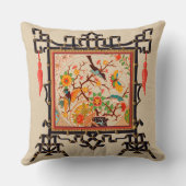 鳥と蝶と竹縁どの クッション (裏面)