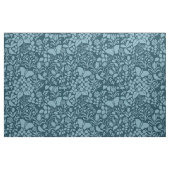 鳥と蝶の庭、クジャックブルー ファブリック (ファットクウォーター)