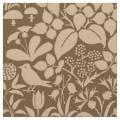 鳥と蝶の庭、燃えたキャラメル ファブリック (クローズアップ)