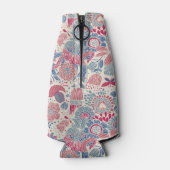 鳥と蝶の花の模様 ボトルクーラー (裏面)