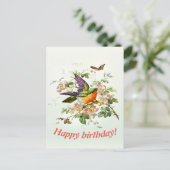 鳥と蝶の誕生日 ポストカード (スタンド正面)