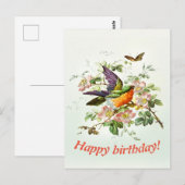 鳥と蝶の誕生日, Birthday ポストカード (正面/裏面)