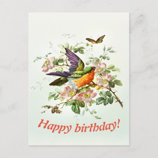 鳥と蝶の誕生日, Birthday ポストカード (正面)