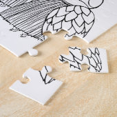 鳥と蝶の – 自分で色 ジグソーパズル (側面)