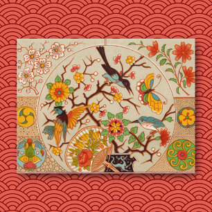 鳥と蝶はがき ポストカード