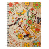 鳥と蝶スパイラル写真ノート ノートブック (正面)