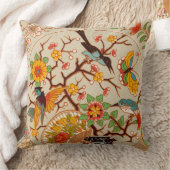 鳥と蝶装飾用クッション クッション (ブランケット)