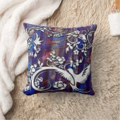 鳥と蝶1枕 クッション (ブランケット)