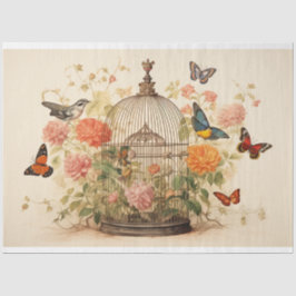 鳥と蝶：鳥と蝶のデコページ 薄葉紙