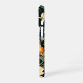 鳥と複雑な花柄 iPhone 16ケース (左側面)