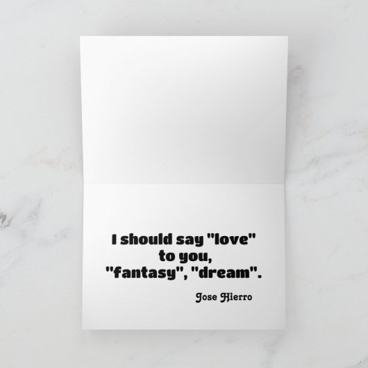 鳥と詩の花 カード (内部)