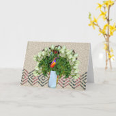 鳥と詩の花 カード (黄色い花)