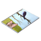 鳥と話すタビー猫 ノートブック (左側)