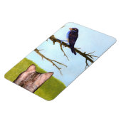 鳥と話すタビー猫 マグネット (左側)