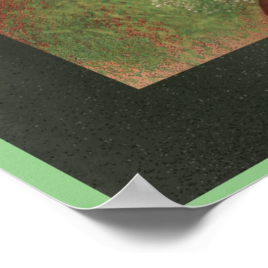 鳥と赤いバラ ポスター (角)