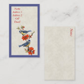 鳥と開花のビジネス/プロファイルカード 名刺 (正面/裏面)