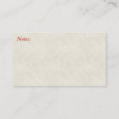 鳥と開花のビジネス/プロファイルカード 名刺 (裏面)