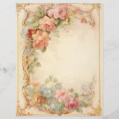 鳥と開花スクラップブック紙 (裏面)