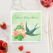 鳥と開花枝パーティーナプキン スタンダードランチョンナプキン (インサイチュ)