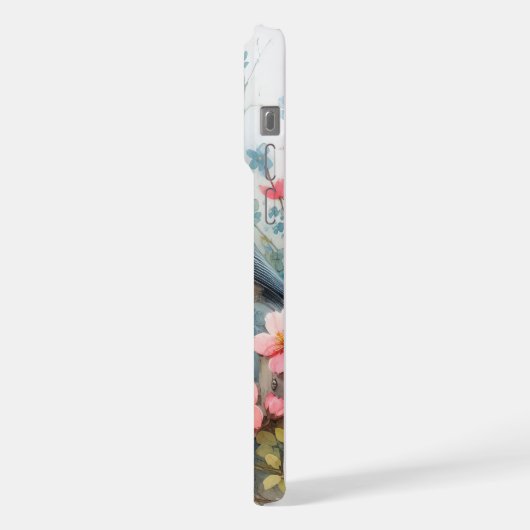 鳥と開花 iPhoneケース (左側面)