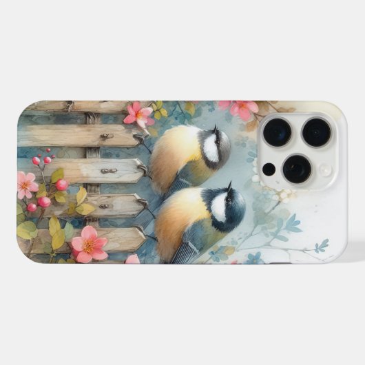 鳥と開花 iPhoneケース (裏面横)