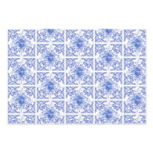 鳥と青と白のフローラティーポット