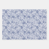 鳥と青のラッピング紙シート ラッピングペーパーシート (正面2)