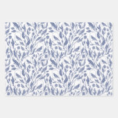 鳥と青のラッピング紙シート ラッピングペーパーシート (正面)