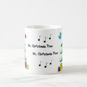 鳥と音符のクリスマスマグ コーヒーマグカップ (中央)