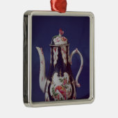 鳥と飾られるウスターのコーヒーポット メタルオーナメント (右)