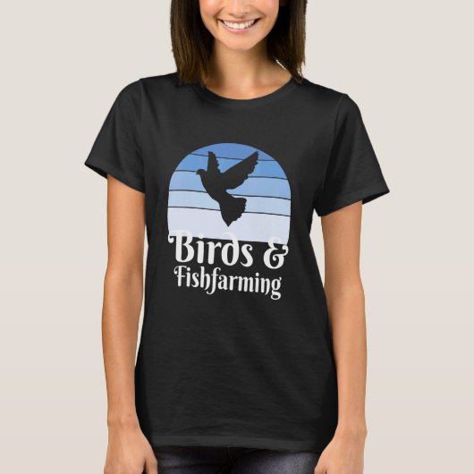 鳥と養殖業 Tシャツ (正面)