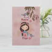 鳥と魔法の少女 – 娘の誕生日カード シーズンカード (スタンド正面)