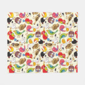 鳥と鳥の詳細フリースブランケット フリースブランケット (正面(横))