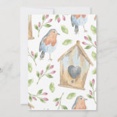 鳥と鳥小屋の誕生日パーティー招待状 招待状 (裏面)