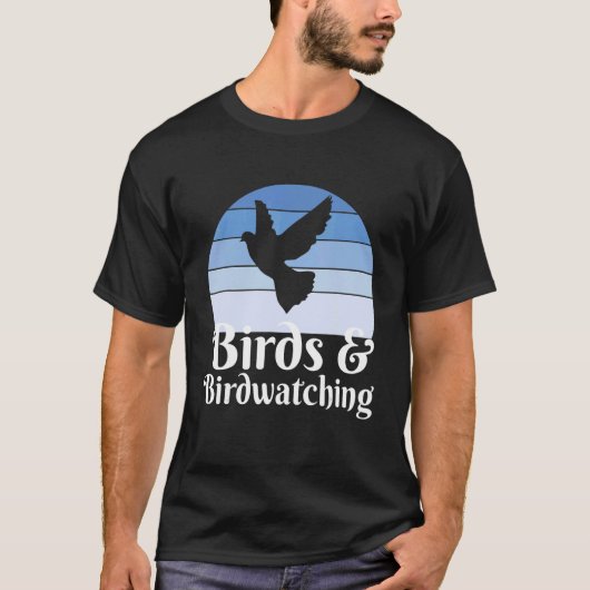 鳥と鳥観察 Tシャツ (正面)