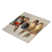 鳥と鳩のライン タイル (側面)