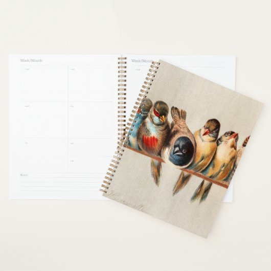 鳥と鳩のライン プランナー手帳 (ディスプレー)
