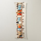 鳥と鳩のライン ボディピロー (正面縦)